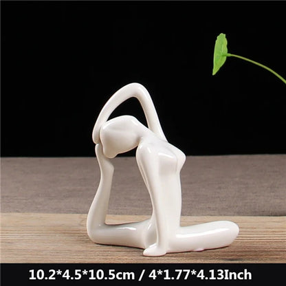 VILEAD Abstract Art Ceramic Yoga Figurines